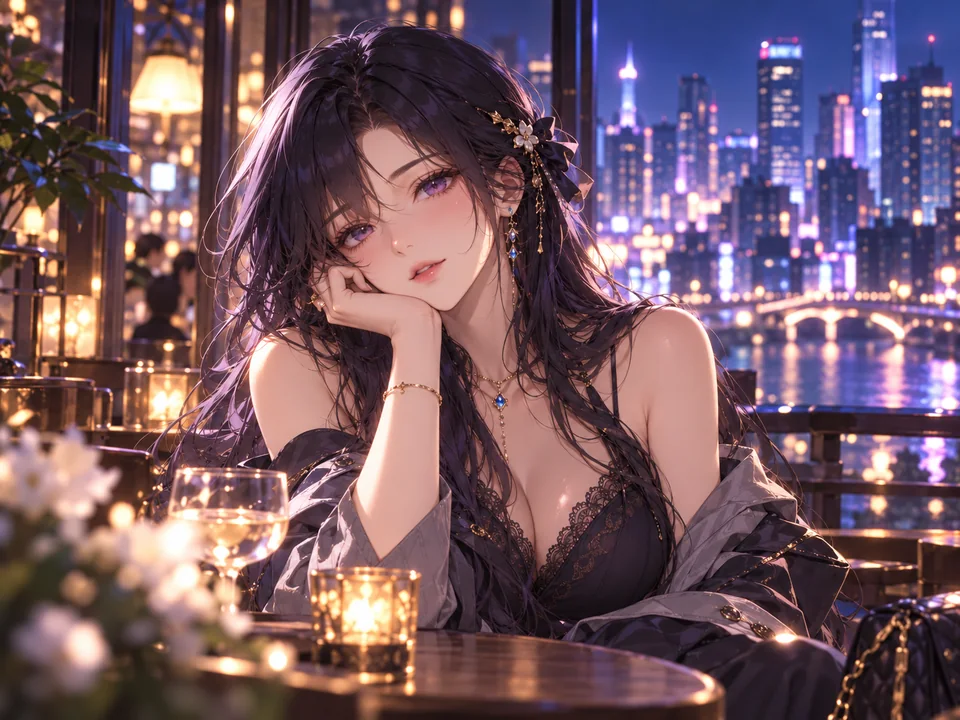 风月AI城市夜话二次元角色封面